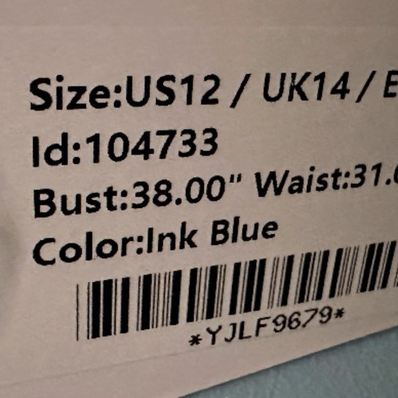 NWT JJ's House V-Neck sz 12 Floor-Length Chiffon Bridesmaid Dress - Ink Blue - Picture 4 of 4